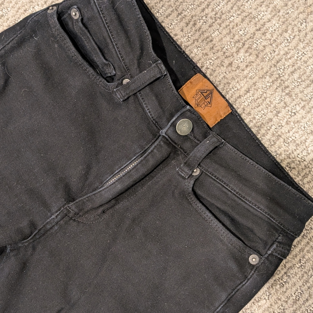 Women's Boulder Denim Skinny Stretchy Black Jeans